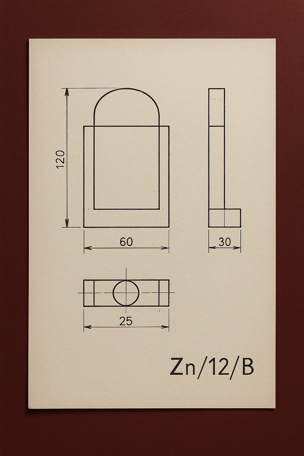 Oznaka na crtežu: Zn/12/B